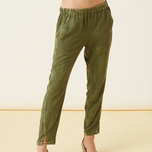 AMO Twist Pull On Washed Black Pants Size Medium - Picture 12 of 12